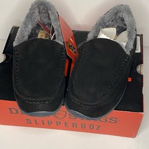 Deer Stag Youth Boys Slippers Slip On Indoor Outdoor Shoes Y3 Black NEW IN BOX